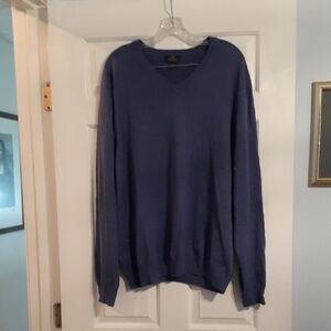 Brooks Brothers Men's Deep Blue V-Neck Sweater